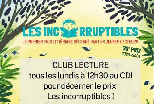 Embarquez pour le Prix des Incorruptibles au CDI !