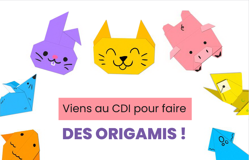 Des origamis au CDI !