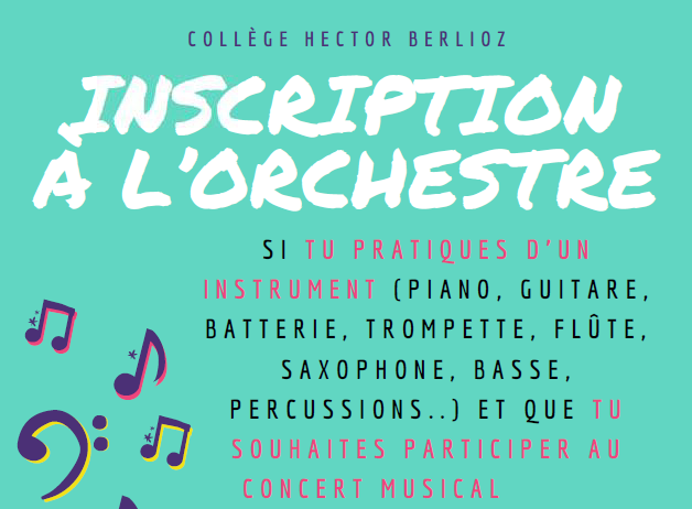 Essai et inscription orchestre